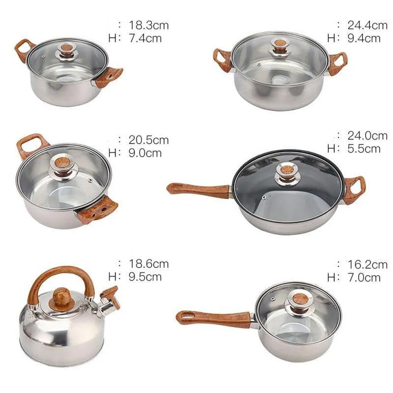 12 Piece Cooking Utensil Pots Sets Ad-309 - Shop Now For Best Deals
