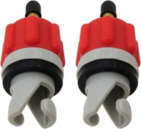2 Pcs Orange Inflatable Boat Pump Adaptor Air Pump Converter Air Valve Adapter Conventional Air Pump Adapter Pumping Head Connector for Inflatable Kayak Stand Up Paddle Board