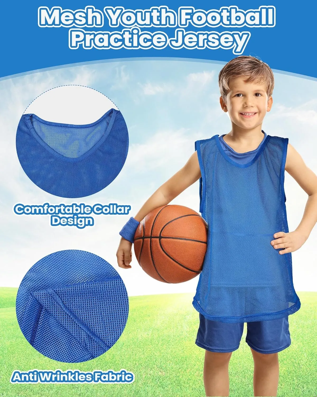 36 Pcs Pennies for Sports Youth Football Practice Jersey Adult Basketball Soccer Hockey Pinnies Kids Scrimmage Jerseys