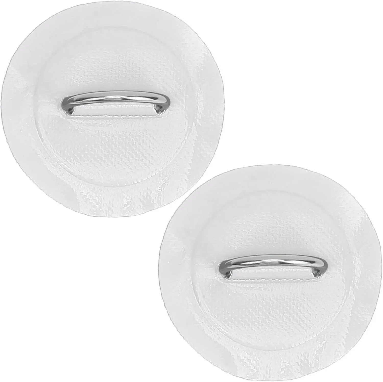 4pcs Inflatable Boat Kayak D Ring Pad Patch with Elastic Bungee Cord, Stainless Steel Ring for PVC Raft Dinghy Canoe, Easy to Install, Sturdy and Rust Resistant