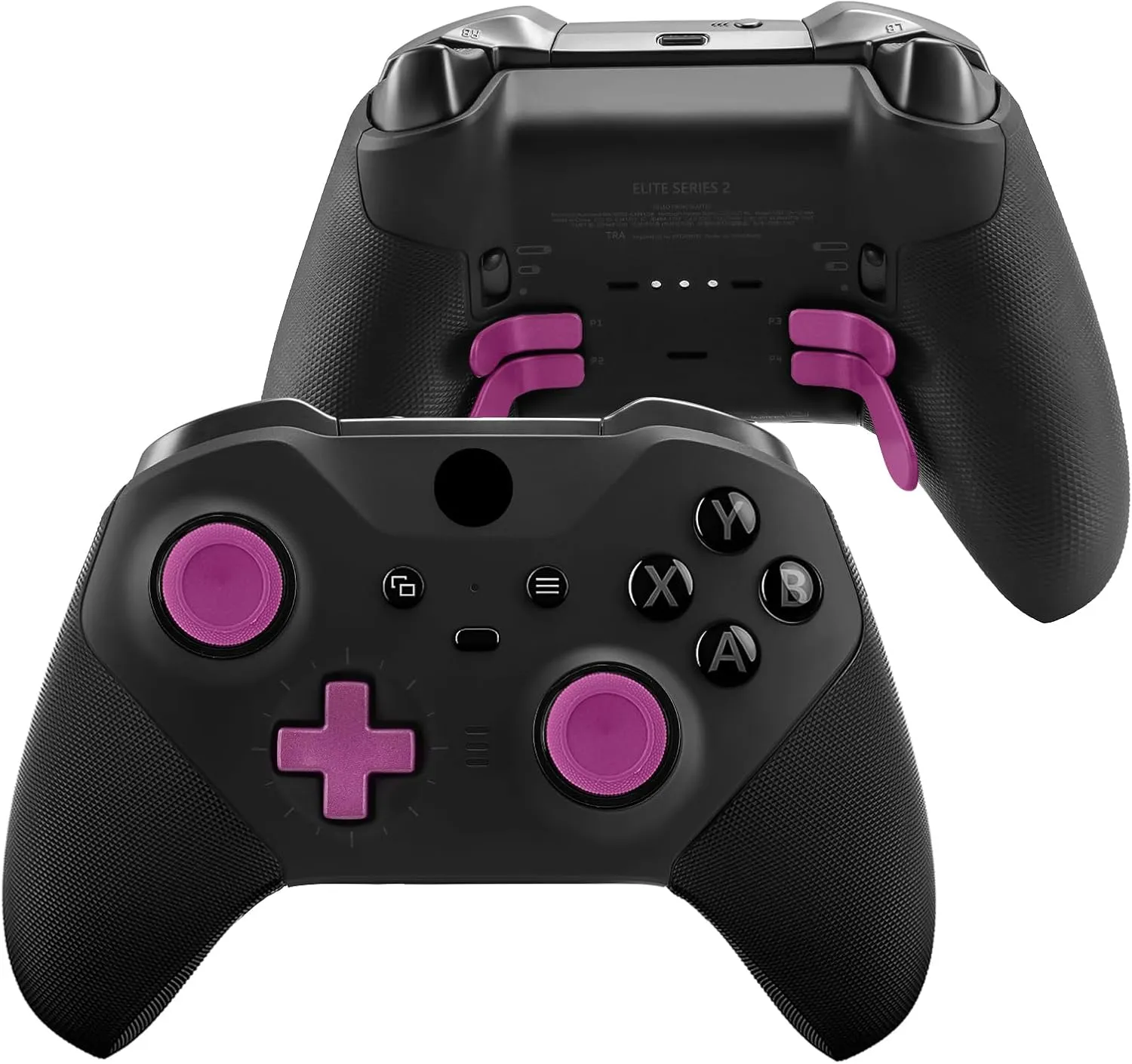 Accessories for Xbox One Elite Series 2 Controller(Model 1797), Metal Thumbsticks Paddles Joysticks Replacement Parts Kits Compatible with Xbox Elite Wireless Controller Series 2 Core(Magenta)