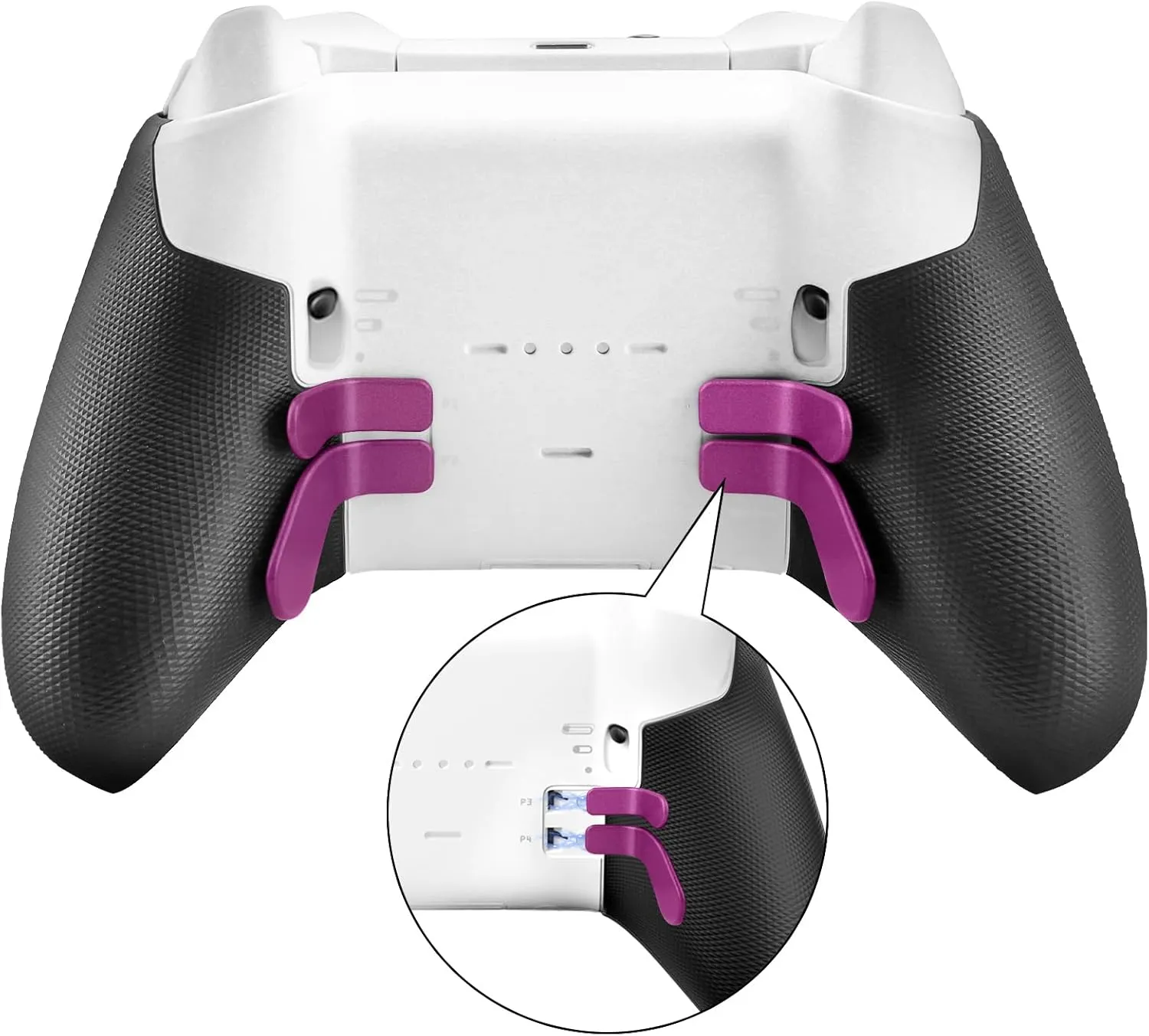 Accessories for Xbox One Elite Series 2 Controller(Model 1797), Metal Thumbsticks Paddles Joysticks Replacement Parts Kits Compatible with Xbox Elite Wireless Controller Series 2 Core(Magenta)