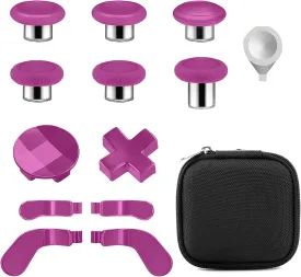 Accessories for Xbox One Elite Series 2 Controller(Model 1797), Metal Thumbsticks Paddles Joysticks Replacement Parts Kits Compatible with Xbox Elite Wireless Controller Series 2 Core(Magenta)
