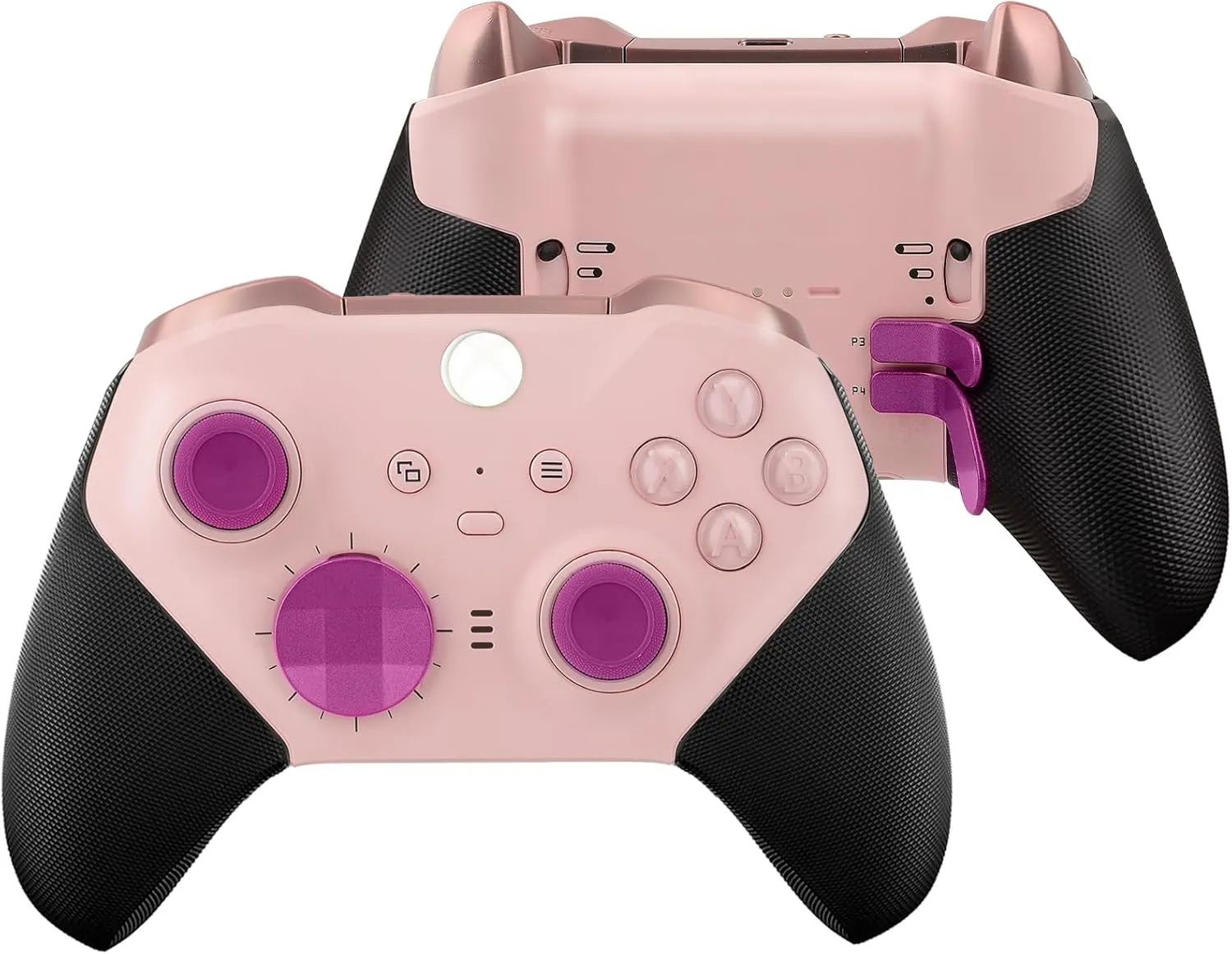Accessories for Xbox One Elite Series 2 Controller(Model 1797), Metal Thumbsticks Paddles Joysticks Replacement Parts Kits Compatible with Xbox Elite Wireless Controller Series 2 Core(Magenta)