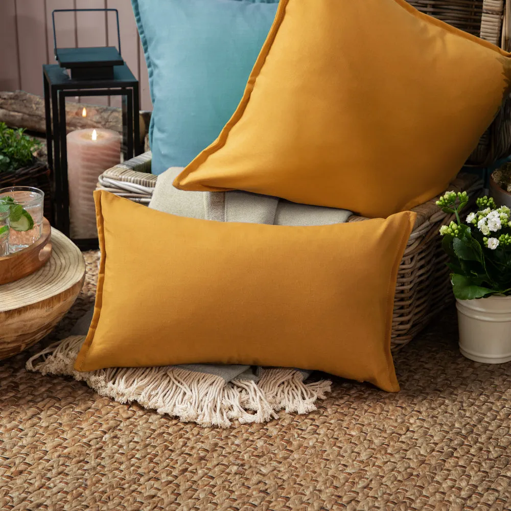 Alfresco Outdoor Oxford Cushion Ochre