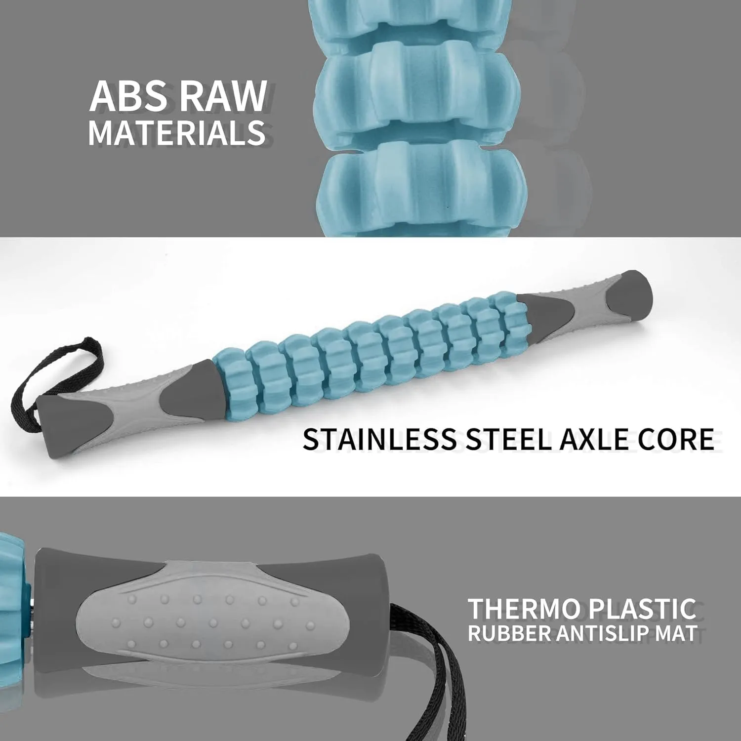 Athlete Muscle Roller, Fascia Muscle Roller Releases Fascia to Reduce Pain, Cellulite Massager,Massage Tool to Relieve Soreness and Stiffness of Body Parts Calves, Thighs, Shoulders