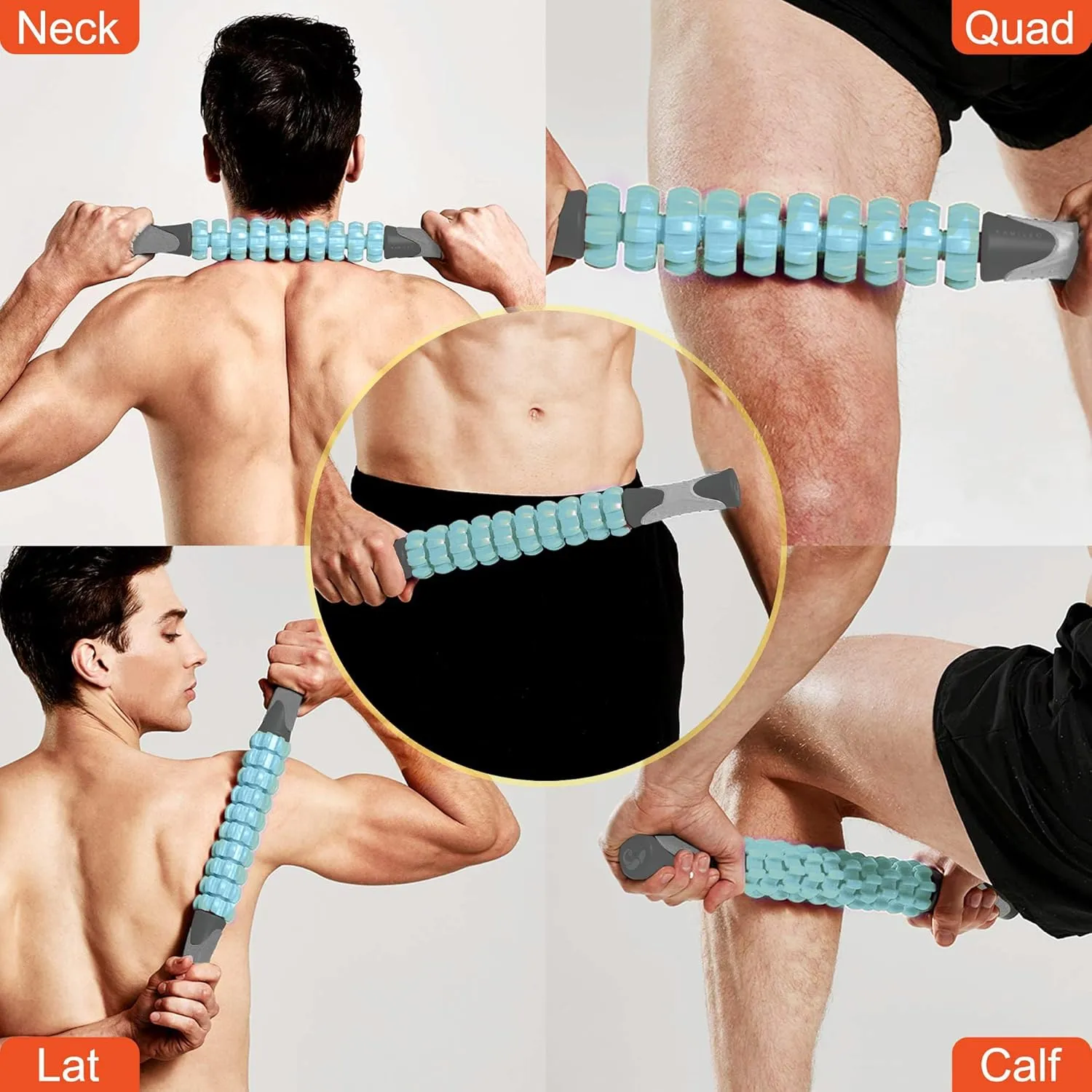 Athlete Muscle Roller, Fascia Muscle Roller Releases Fascia to Reduce Pain, Cellulite Massager,Massage Tool to Relieve Soreness and Stiffness of Body Parts Calves, Thighs, Shoulders