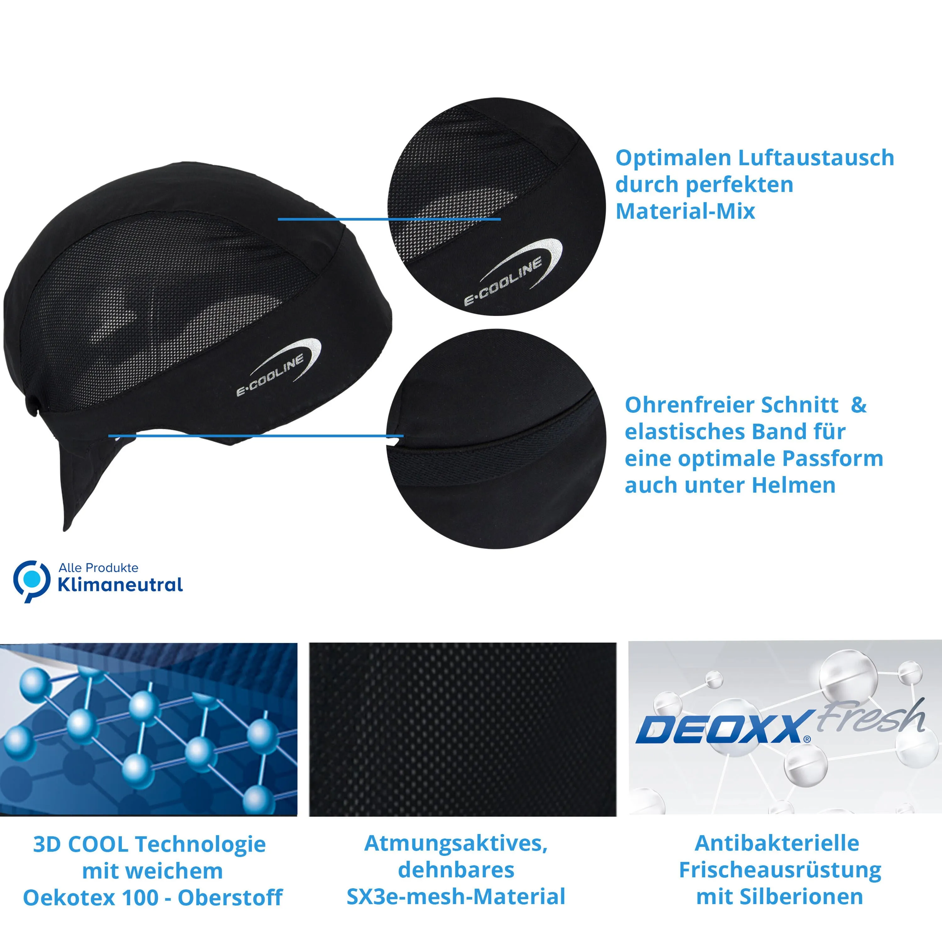 Bandana Eooline Powercool SX3 BandanaAir cooling, black