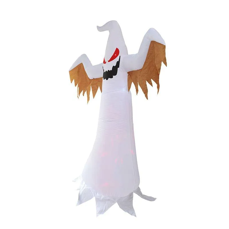 Halloween Inflatable Glowing Terror LED Ghost Halloween Decoration Prop (8ft High)