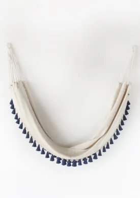 Handwoven Blue Tasseled Hammock