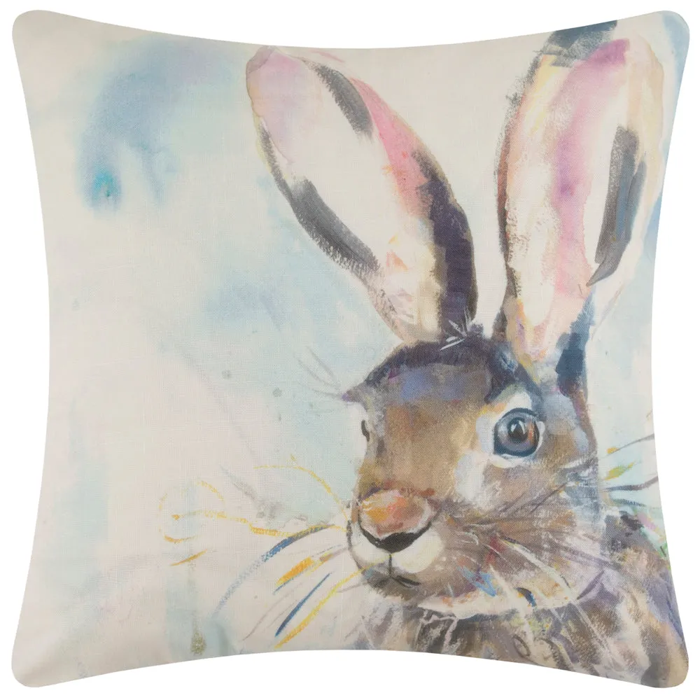 Harriet Hare Outdoor Cushion Blue