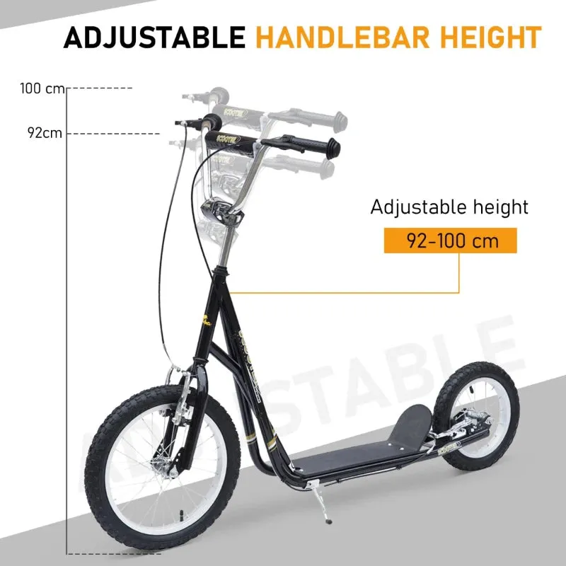 HOMCOM Stunt Scooter with 16" Wheels - Black