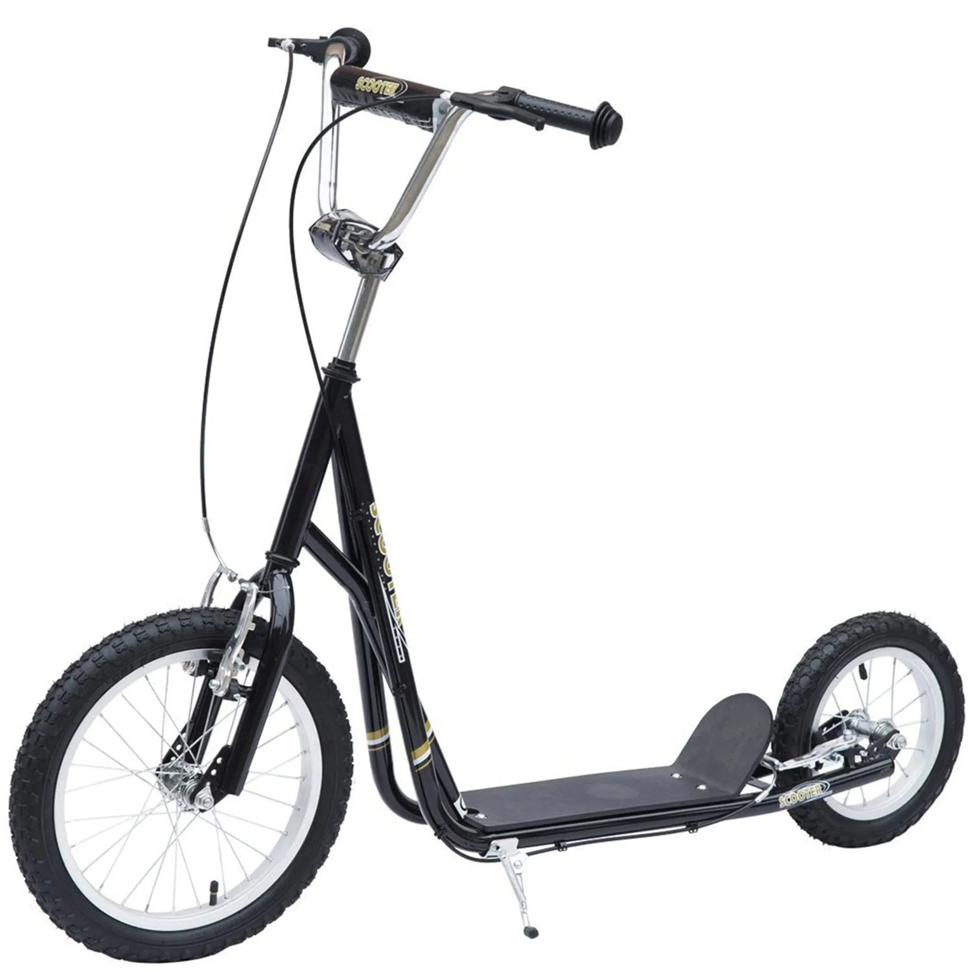 HOMCOM Stunt Scooter with 16" Wheels - Black