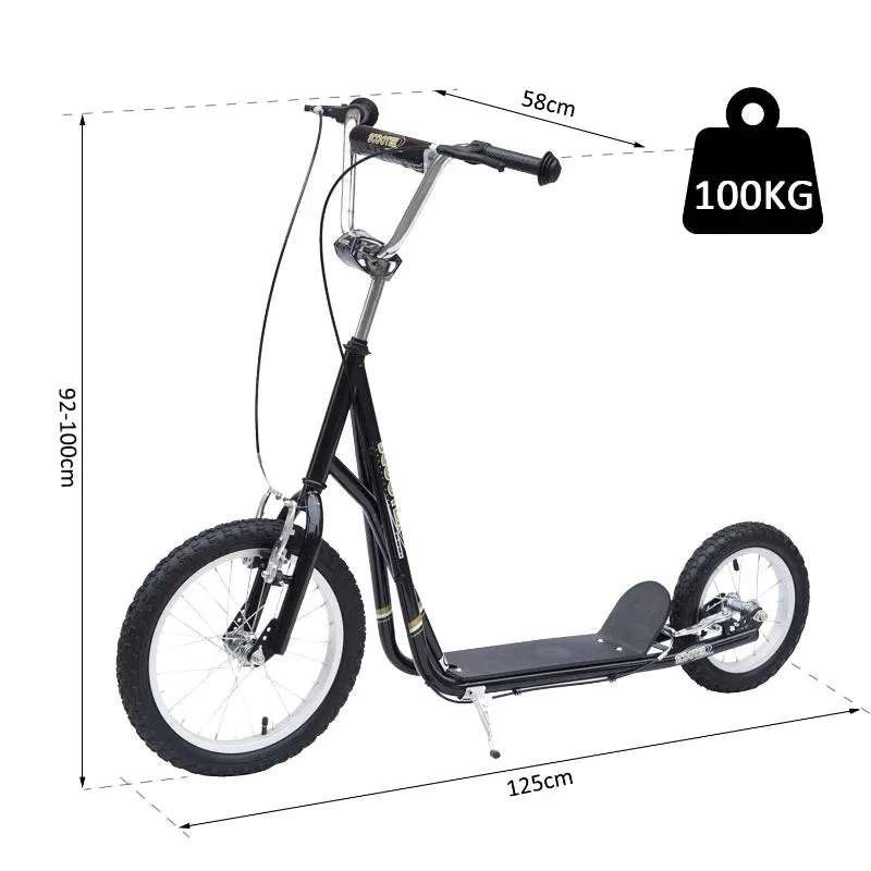 HOMCOM Stunt Scooter with 16" Wheels - Black