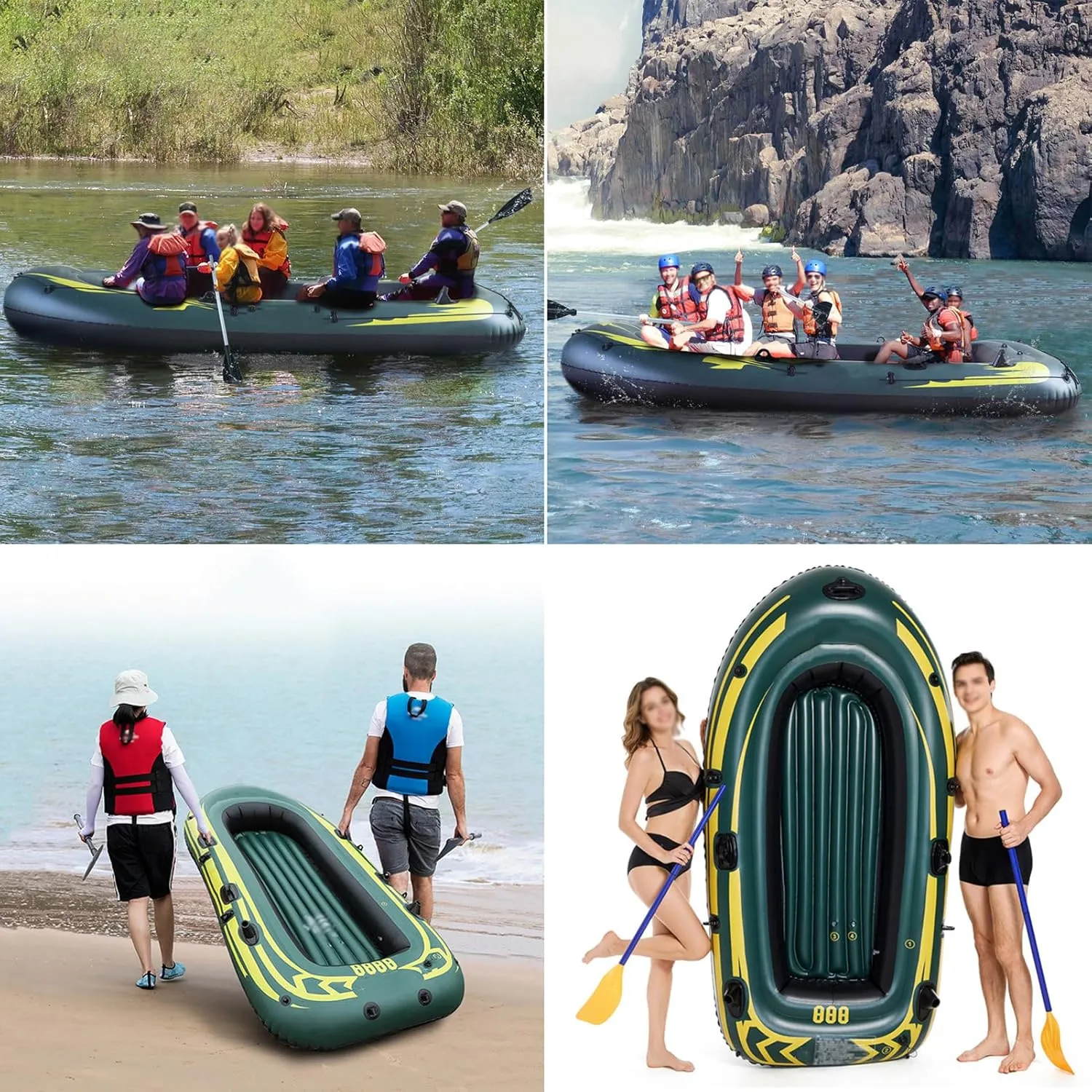 Inflatable Boat for Adults Heavy Duty, Outdoor Portable Inflatable Boat, Professional Fishing Boat, Folding Boat Rubber Boat