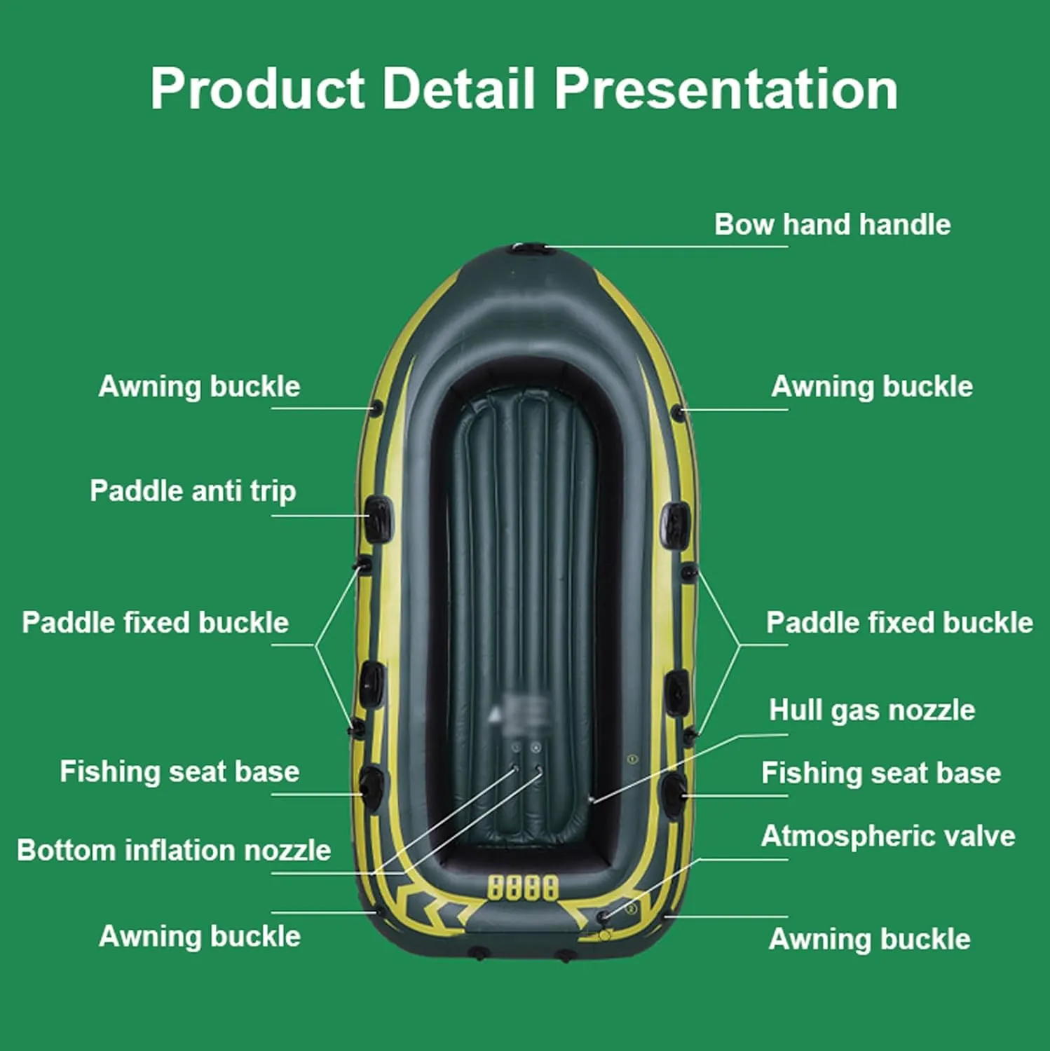Inflatable Boat for Adults Heavy Duty, Outdoor Portable Inflatable Boat, Professional Fishing Boat, Folding Boat Rubber Boat