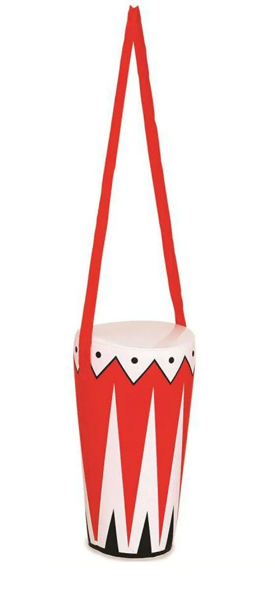 Inflatable Drum with Neck Strap Blow Up Decor Bongo Jungle Theme Party Prop