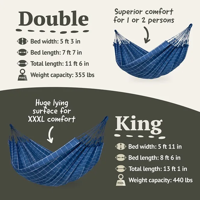 LA SIESTA Brisa classic swing hammock, double (160 cm width). Stand optional