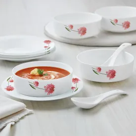 Larah by Borosil Belle Soup Bowl w Saucer Set