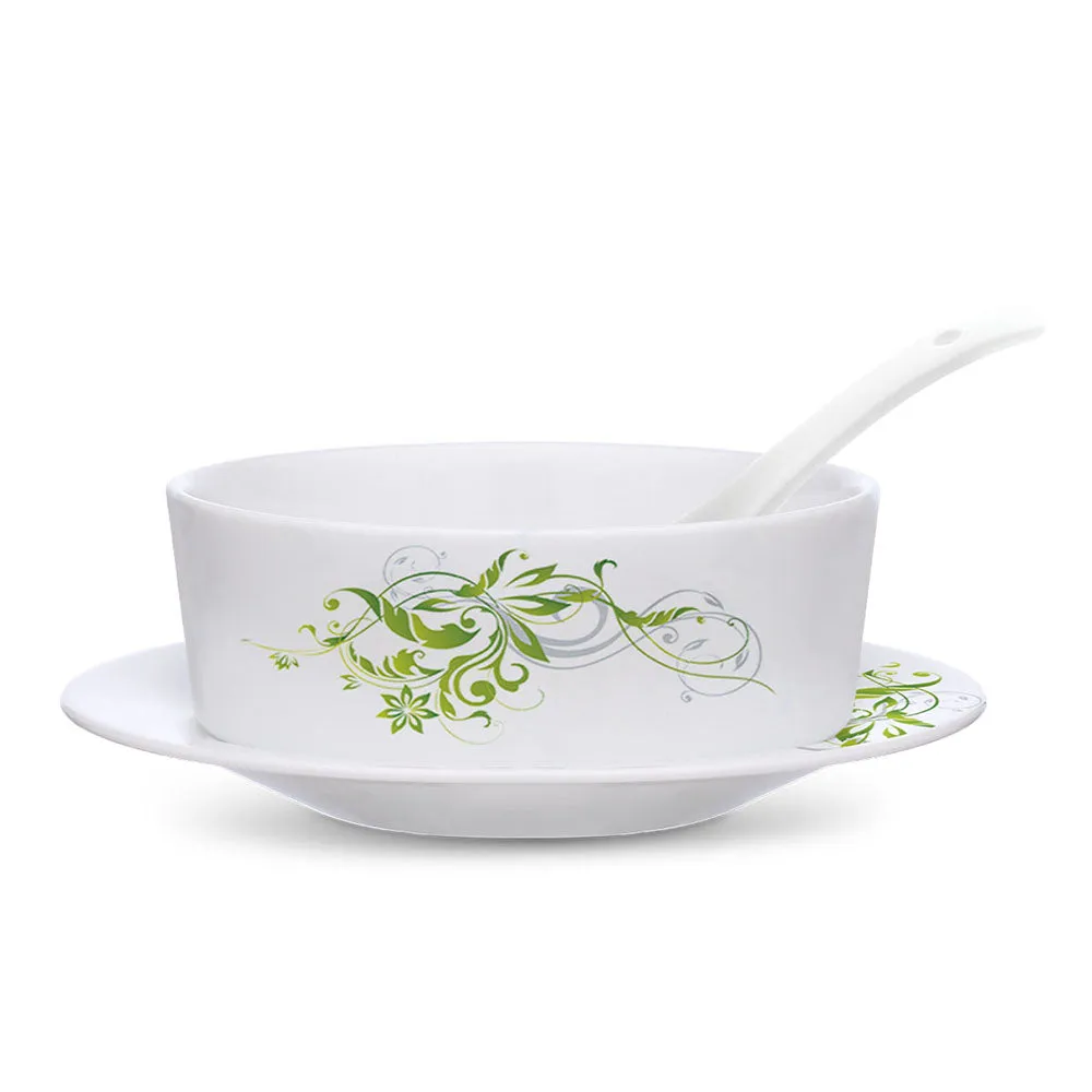 Larah by Borosil Erba Soup Bowl w Saucer Set
