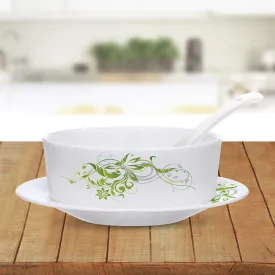 Larah by Borosil Erba Soup Bowl w Saucer Set