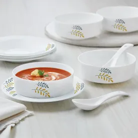 Larah by Borosil Niva Soup Bowl w Saucer Set