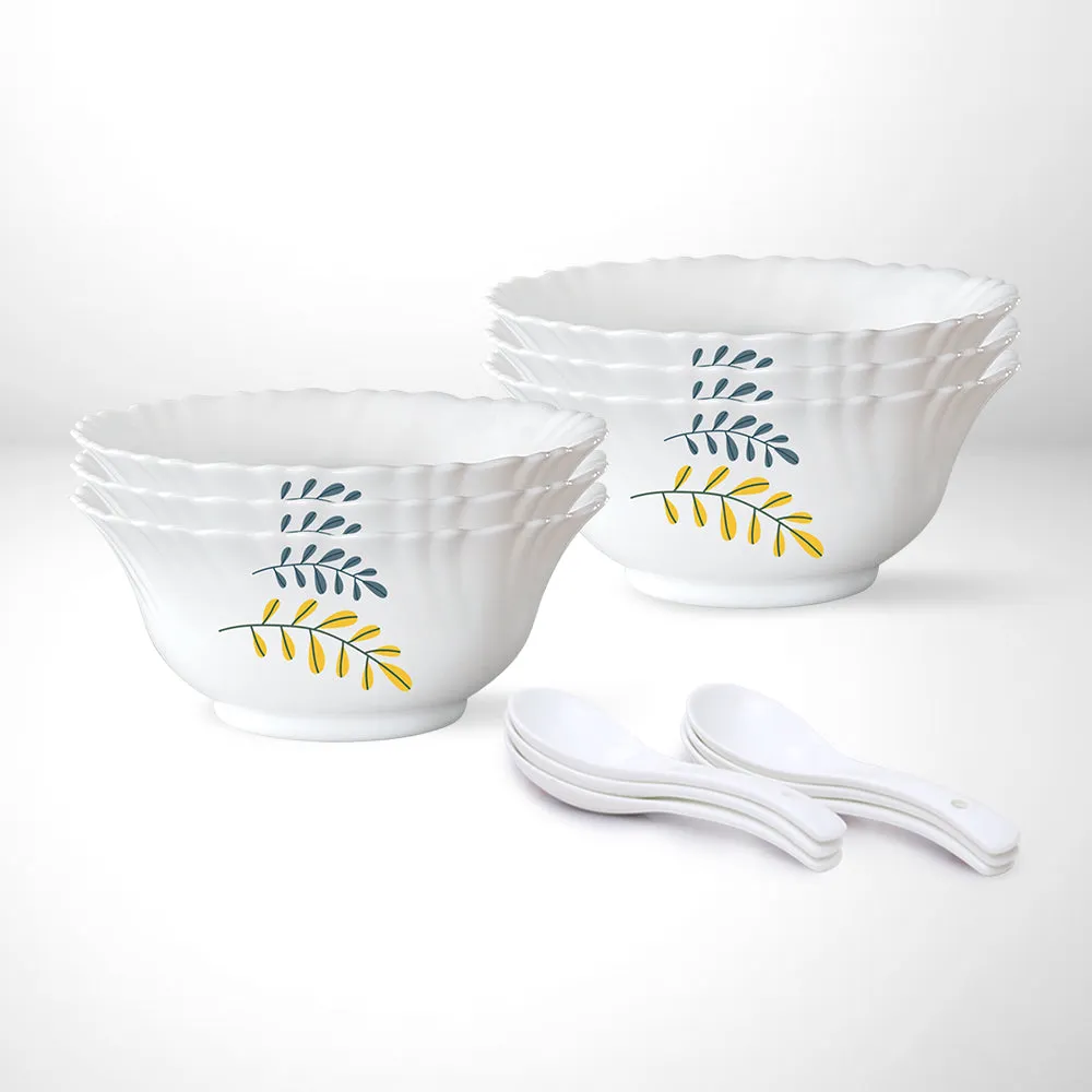 Larah by Borosil Niva Soup Bowl w Spoon