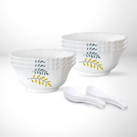 Larah by Borosil Niva Soup Bowl w Spoon