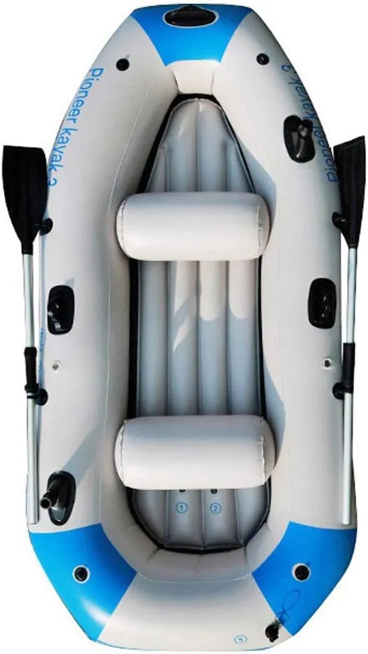 Large Canoe Inflatable Sea Kayak, Inflatable Boat Fishing Boat Assault Boat Rafting Boat, Portable Motion Boat Dinghy,A Water Sports