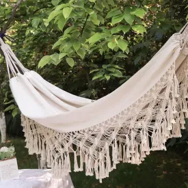 Large Handmade Brazilian Hammock Indoor Outdoor for Home, Bedroom, Patio, Porch, Yard, Beach, Boho Decor Swinging Decoration - 78" X 57"