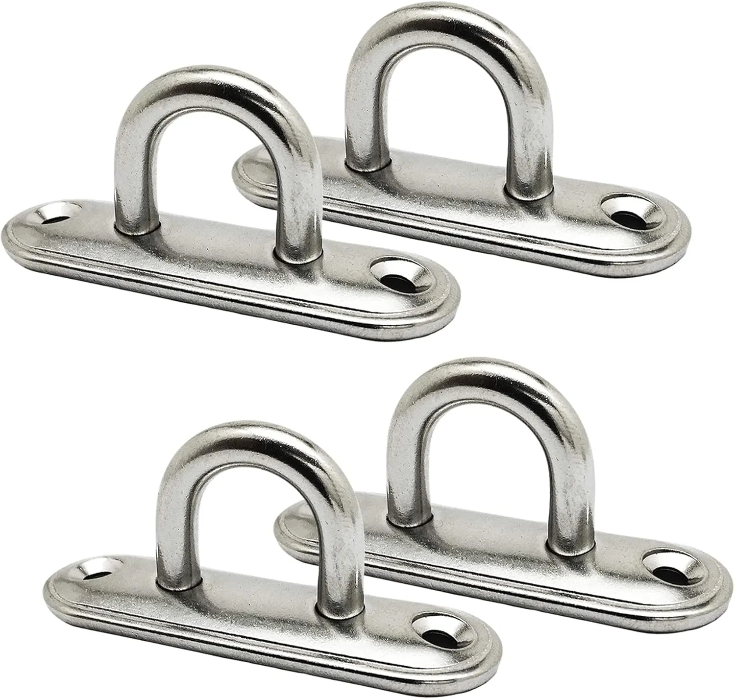MARINE CITY Oblong Pad Eye Plate, Heavy-Duty 304 Stainless Steel, 3500 lbs Capacity, Corrosion-Resistant, Easy Installation, for Sailboats, Kayaks, Yachts, and Marine Accessories