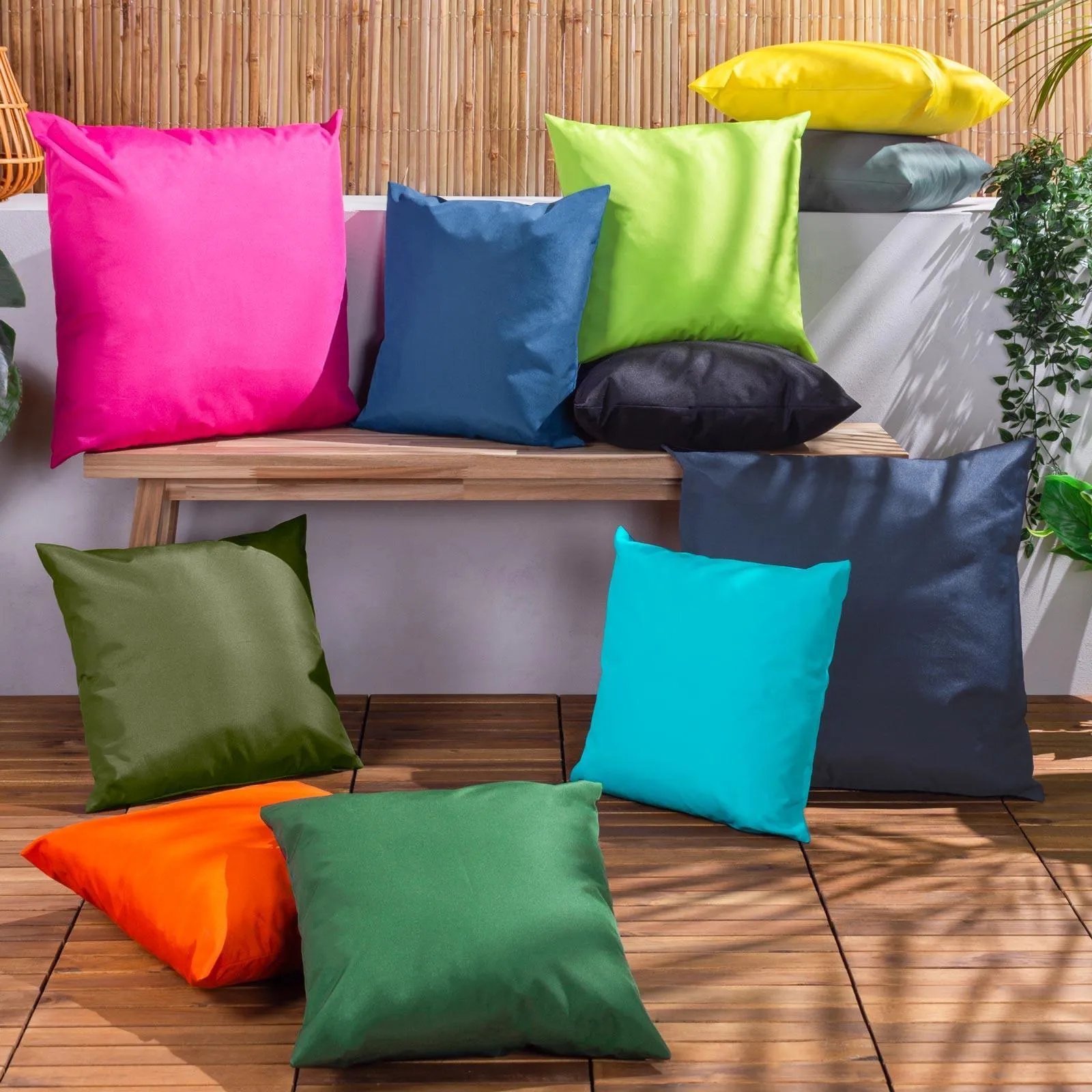 Plain Outdoor Cushion Cover Orange