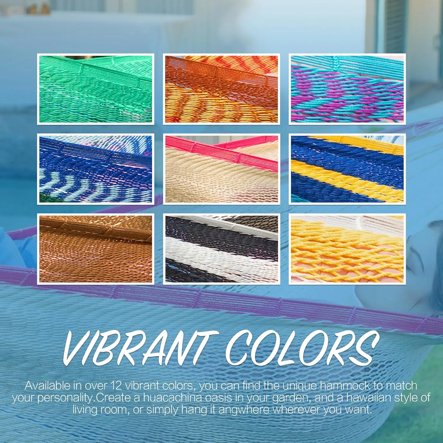 PNAEUT Mayan Hammock, Handwoven XL Thick Soft Rope Hammocks for Outdoor Indoor, Max 600 lbs Capacity, Tree Straps & Carabiners Included (Rambler Rose)
