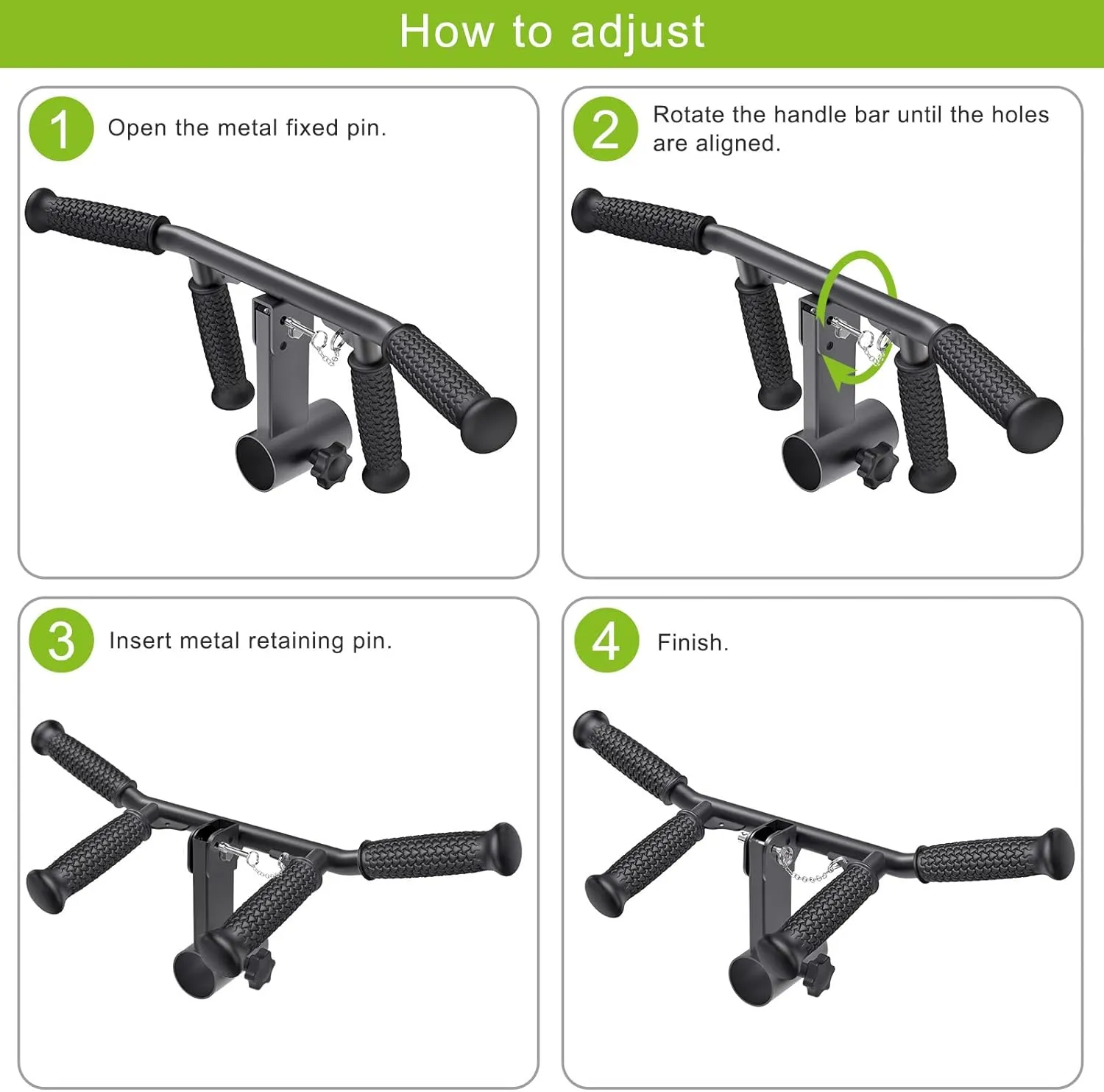 SELEWARE V Bar & T Bar Landmine Handle Attachment for 2" Barbell Bar, Solid Multi-Grip Landmine Handle T Row Attachment with Non-Slip Rubber Handle, Fits 2" Olympic Bars Strength Training Bars