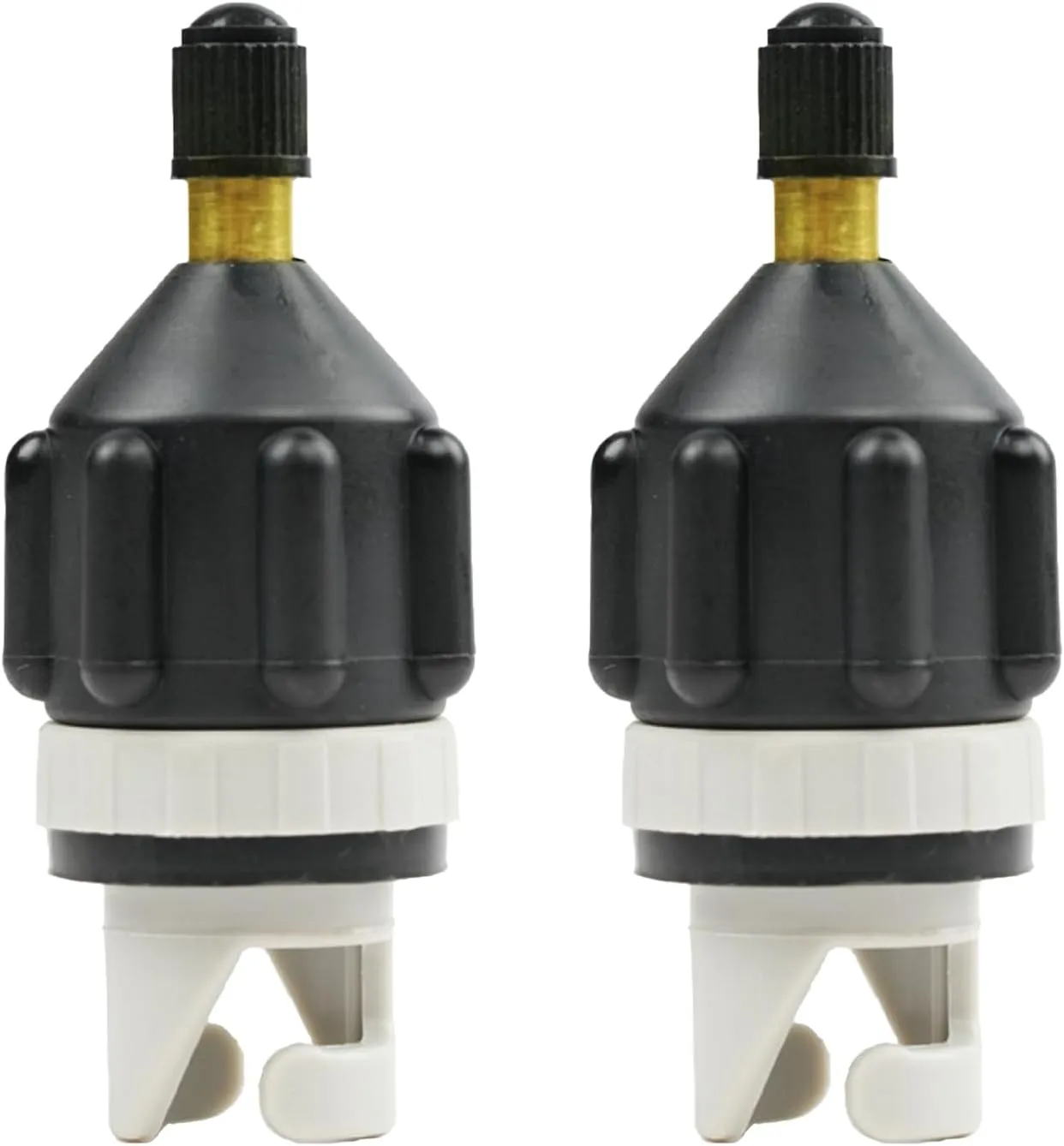 Spoke Plate Attachment Inflatable Boat Paddle Adapter Sup Pump Adaptor Air Valve Adapter Standard Schrader Conventional Air Pump Converter Paddleboard Pump Adapter (Black*2)