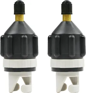 Spoke Plate Attachment Inflatable Boat Paddle Adapter Sup Pump Adaptor Air Valve Adapter Standard Schrader Conventional Air Pump Converter Paddleboard Pump Adapter (Black*2)