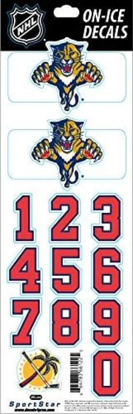 SportStar NHL On-Ice Decals Replacement for Florida Panthers White Helmet
