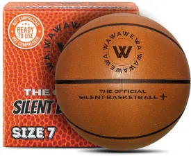The Official Silent Basketball   (Size 7)  Noise-Free Indoor Basketball for Quiet Dribbling  Grooved Airless Indoor Basketballs  Ready to Play Black Basket Ball for All Ages (29.5")