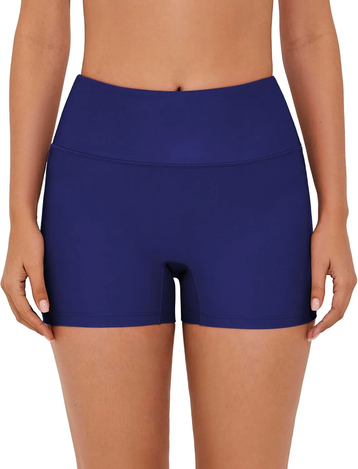 Tournesol Women's 3" Swim Shorts High Waisted Bathing Suit Bottoms Seamless Board Shorts UPF50  Boyshorts with Pockets