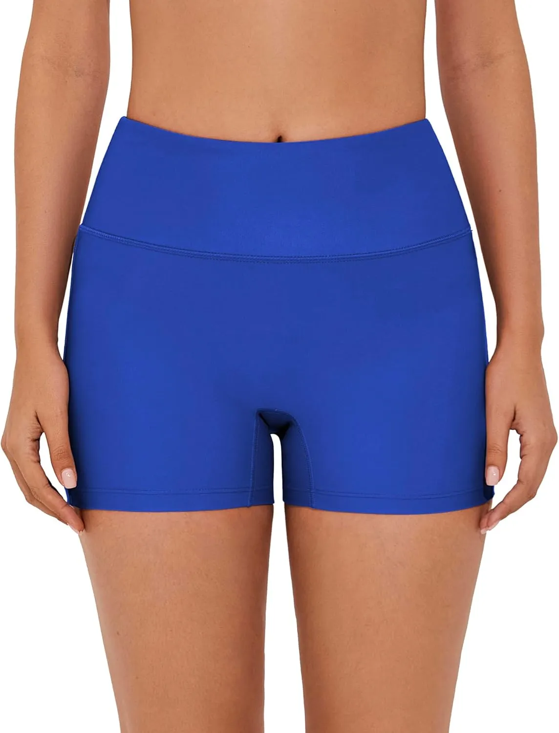 Tournesol Women's 3" Swim Shorts High Waisted Bathing Suit Bottoms Seamless Board Shorts UPF50  Boyshorts with Pockets