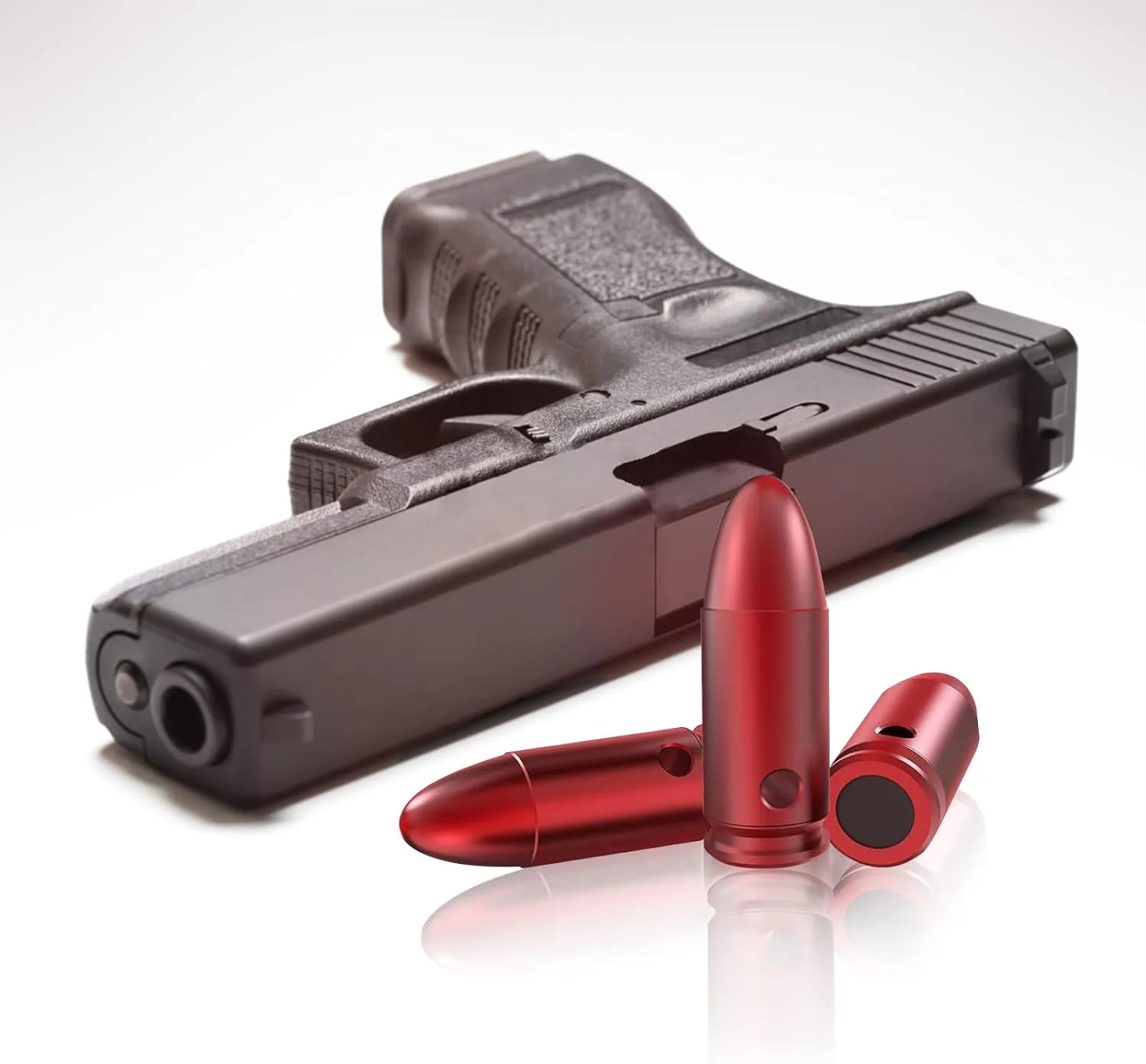 Training Snap Caps Dummy Rounds, Durable CNC-Machined Aluminum Alloy Safe for Handling Drills & Dry Fire Practice, Ideal for Shooting Skill Training.