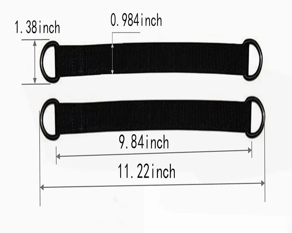 Tree Swing Straps Hanging Kit,Short Strap Sling 2Pcs 9.84inches Heavy Duty Hanging Straps Hammock Straps for Swing,Hammocks Hangers,Seat,Yoga,Sandbags,Pulley System,Home Gym