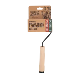 Two Fussy Blokes 100mm/4' Mini Roller Handle with a 5mm (Smooth) and 10mm (Semi Smooth) Roller