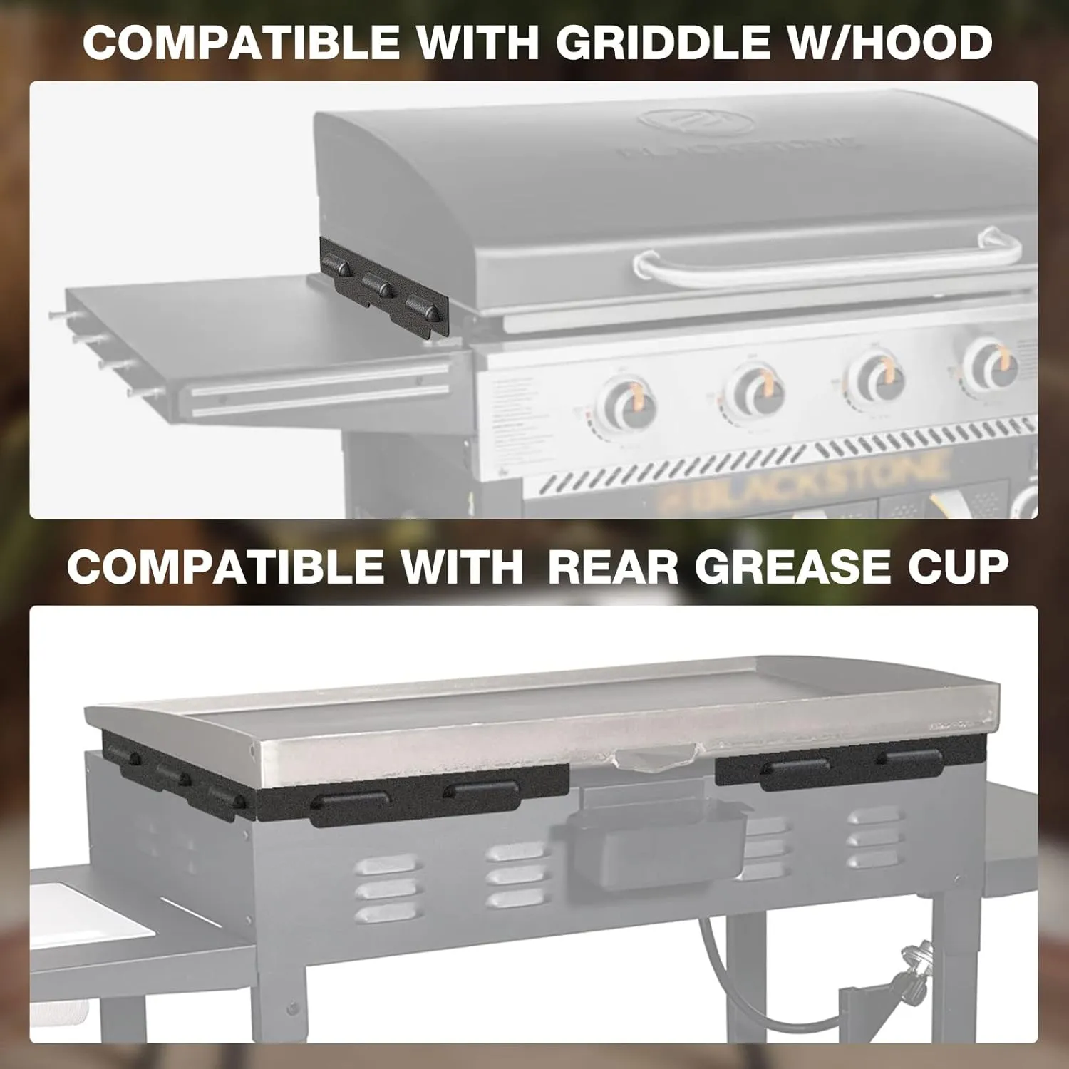 Upgraded Wind Guards for Blackstone 36 Griddle, Blackstone Griddle Accessories Fit for Black stone Grill, 5015 Magnetic Stainless Steel Wind Screens Protect Flame Hold Heat, Compatible with Hood