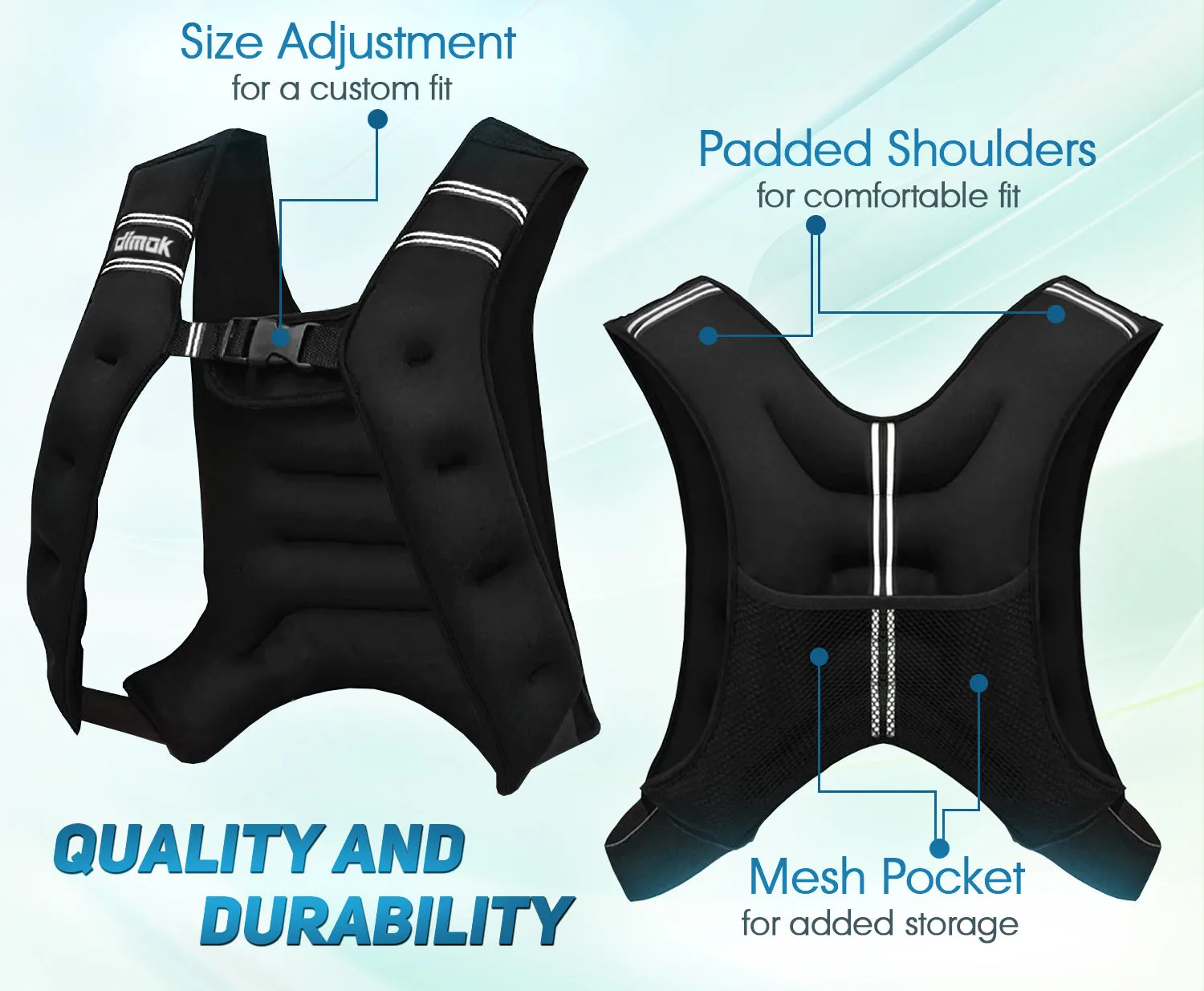 Weight Vest 12-20 LBS Workout Equipment Body Weighted Vest for Men Women Kids