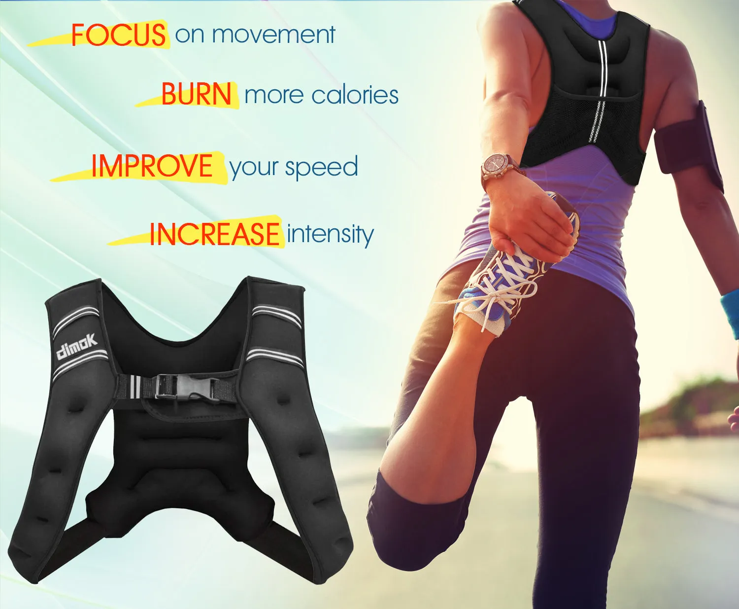 Weight Vest 12-20 LBS Workout Equipment Body Weighted Vest for Men Women Kids